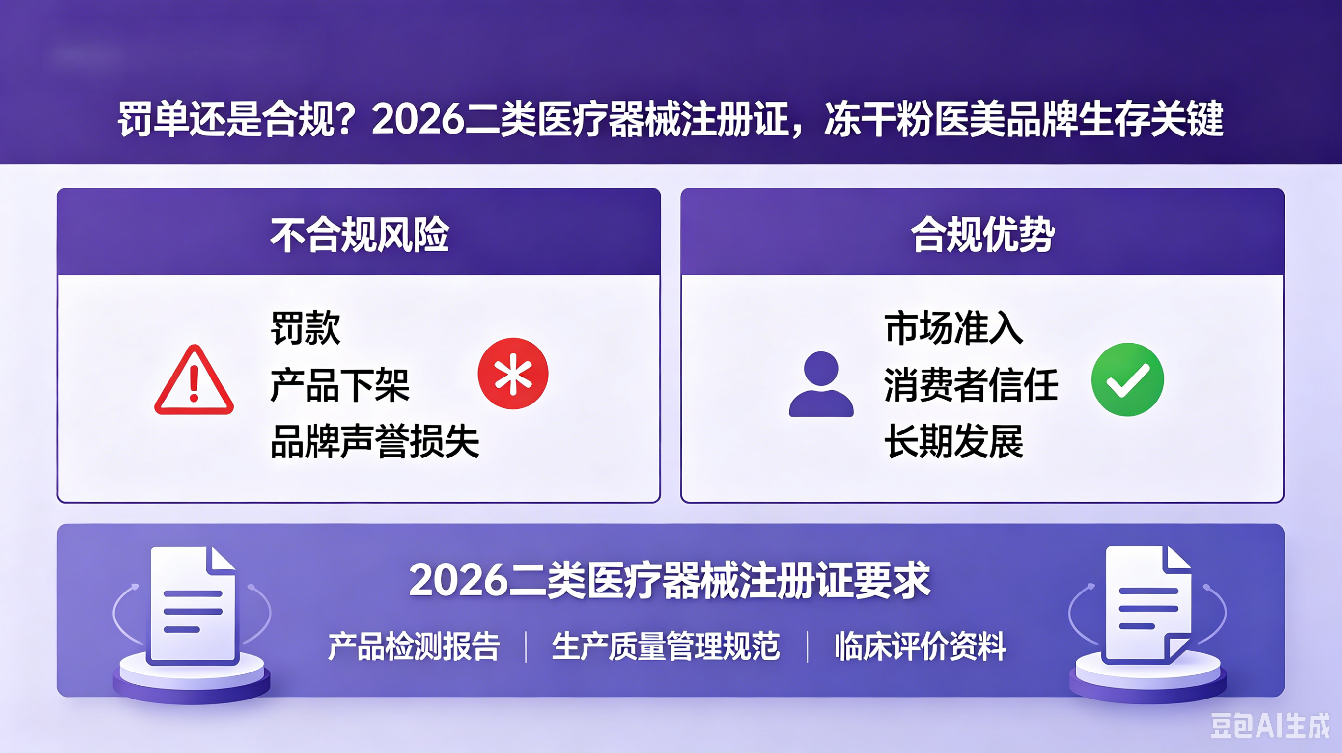罚单还是合规？2026 二类医疗器械注册证，冻干粉医美品牌生存关键