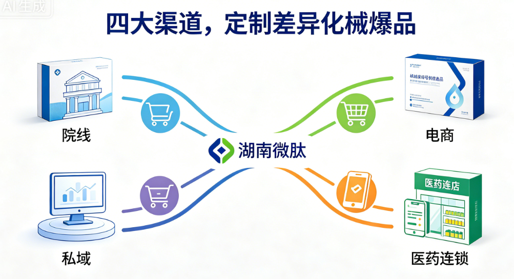 院线、电商、私域、医药连锁四大渠道，湖南微肽定制差异化械爆品
