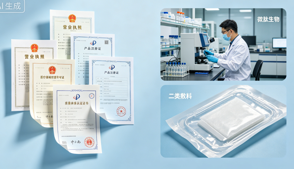 找微肽生物贴牌二类敷料，品牌方需要准备哪些资质资料？