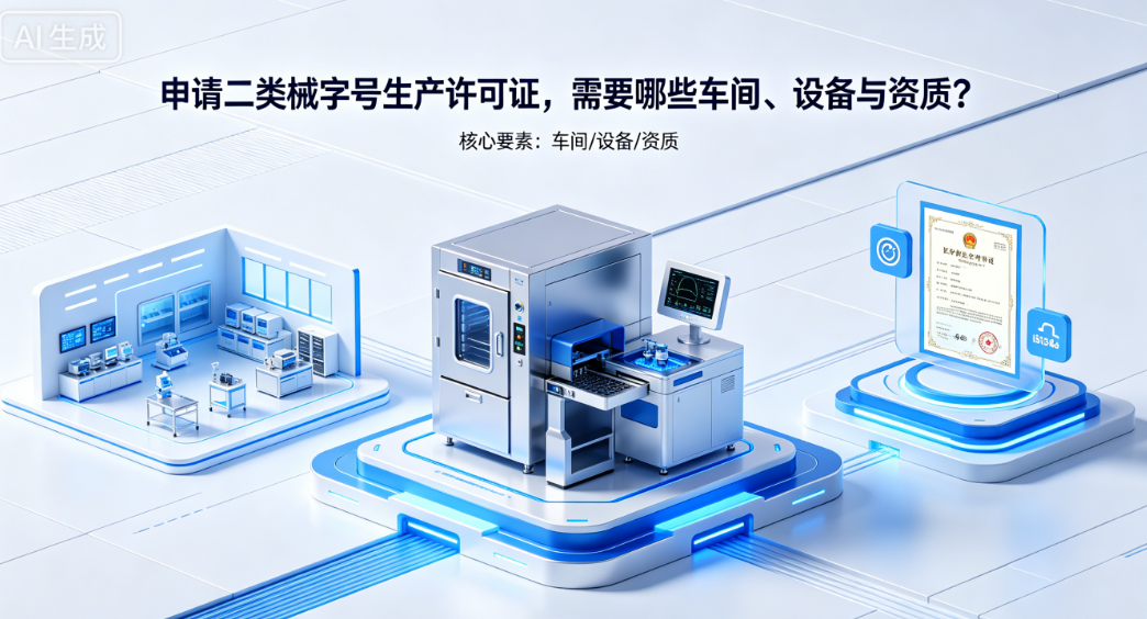 申请二类械字号生产许可证，需要哪些车间、设备与资质？