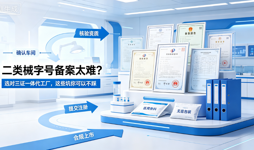 二类械字号备案太难？选对三证一体代工厂，这些坑你可以不踩