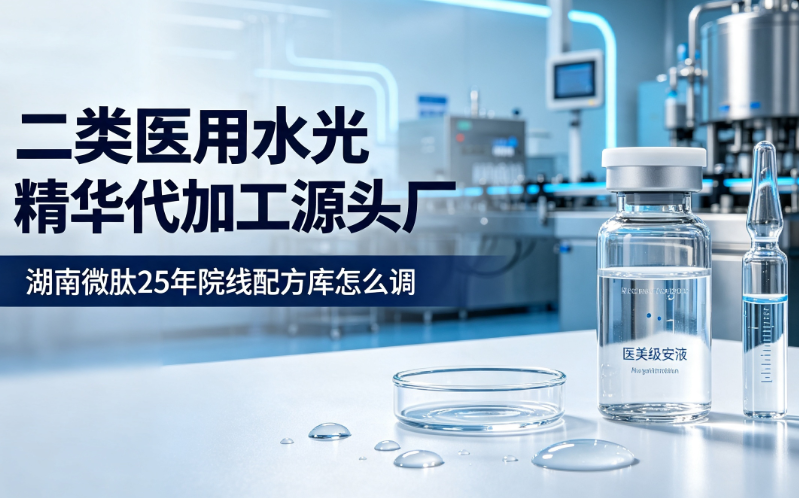 二类医用水光精华代加工源头厂：湖南微肽25年院线配方库怎么调